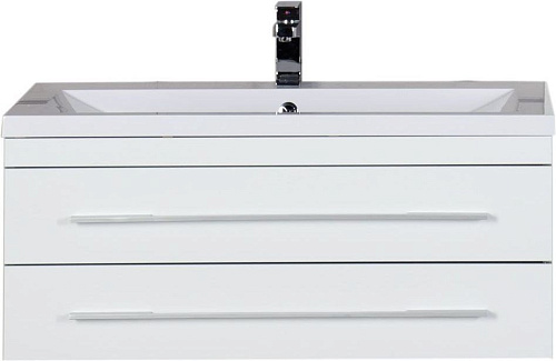 Тумба под раковину Aquanet Верона 100 белый (подвесная 2 ящика) 00175382 Тумба под раковину Aquanet Верона 100 белый (подвесная 2 ящика) 00175382