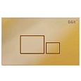 Клавиша смыва D&K Quadro (DB1519003) матовое золото Клавиша смыва D&K Quadro (DB1519003) матовое золото