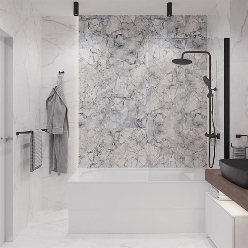 Комплект мебели STWORKI Ольборг 100 столешница дуб карпентер, без отверстий, с тумбой 50, с раковино 542632 Комплект мебели STWORKI Ольборг 100 столешница дуб карпентер, без отверстий, с тумбой 50, с раковино 542632