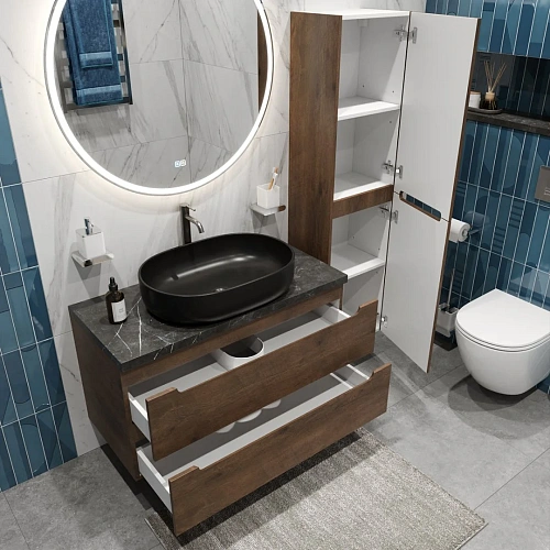 Тумба со столешницей и раковиной BelBagno ETNA 100 etna100rw-kepmno-1084h301-set подвесная ETNA100RW-KEPMNO-1084H301-SET Тумба со столешницей и раковиной BelBagno ETNA 100 etna100rw-kepmno-1084h301-set подвесная ETNA100RW-KEPMNO-1084H301-SET