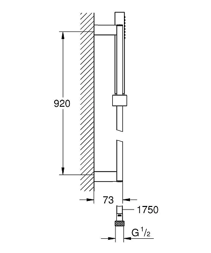 Душевой гарнитур GROHE Euphoria Cube+ (Душевая лейка, штанга 900 мм, шланг 1750 мм), хром (27890000) Душевой гарнитур GROHE Euphoria Cube+ (Душевая лейка, штанга 900 мм, шланг 1750 мм), хром (27890000)