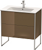 Картинка анонса товара «тумба под раковину duravit xsquare xs444606161 напольная 81 см коричнево-оливковый глянцевый»