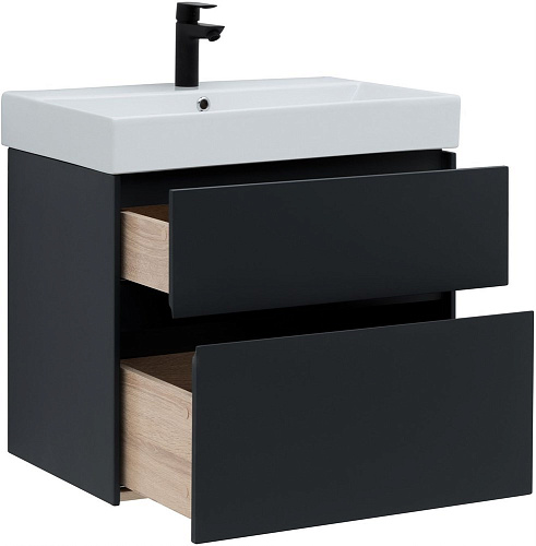 Тумба под раковину Aquanet Бруклин 70 антрацит матовый 00310141 Тумба под раковину Aquanet Бруклин 70 антрацит матовый 00310141