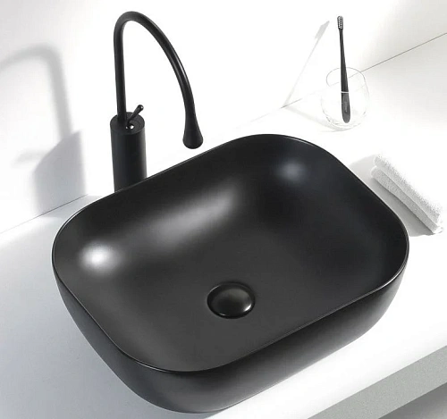 Раковина Aquanet Lake-1-MB 39,5 накладная, черная LAKE-1-MB Раковина Aquanet Lake-1-MB 39,5 накладная, черная LAKE-1-MB