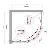 Душевой уголок BelBagno UNO-195-R-2-95-C-Cr 950x950 мм Душевой уголок BelBagno UNO-195-R-2-95-C-Cr 950x950 мм