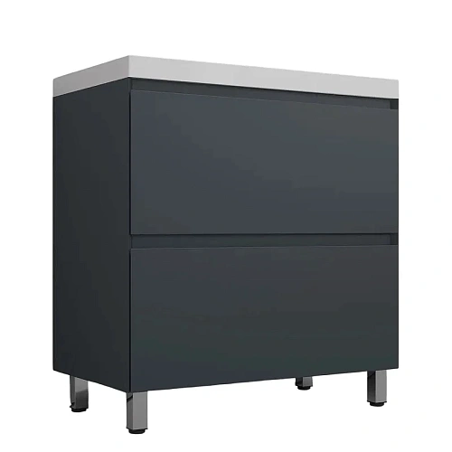 Тумба под раковину Style Line Манхэттен 80 см ЛС-00002372 напольная, графит Тумба под раковину Style Line Манхэттен 80 см ЛС-00002372 напольная, графит