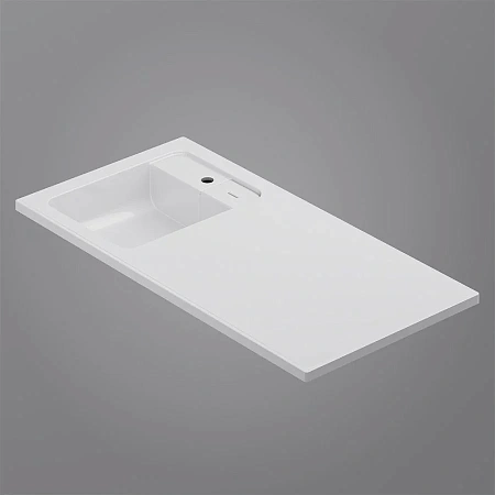 Раковина AM.PM X-Joy M85AWPL1001WG над стиральной машиной, литьевой мрамор, левая, 100 см, белый Раковина AM.PM X-Joy M85AWPL1001WG над стиральной машиной, литьевой мрамор, левая, 100 см, белый