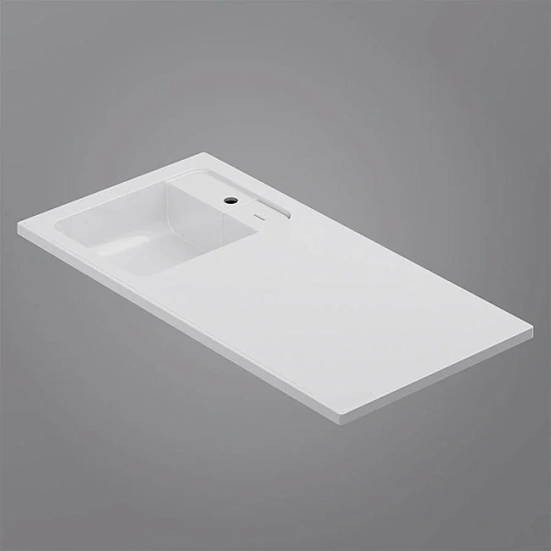 Раковина AM.PM X-Joy M85AWPL1001WG над стиральной машиной, литьевой мрамор, левая, 100 см, белый Раковина AM.PM X-Joy M85AWPL1001WG над стиральной машиной, литьевой мрамор, левая, 100 см, белый