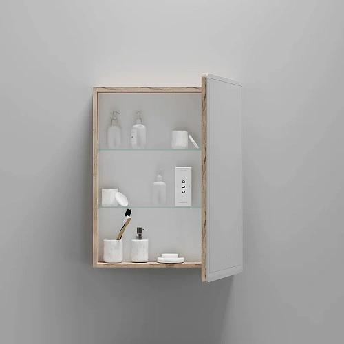 Зеркальный шкаф Sancos Mirror MI60EG 590x150х740 мм, с LED подсветкой, дуб галифакс натуральный Зеркальный шкаф Sancos Mirror MI60EG 590x150х740 мм, с LED подсветкой, дуб галифакс натуральный