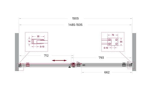 Душевая дверь BelBagno SOFT_CLOSE-2-BF-1-150-C-Cr 150 см, профиль хром, стекло прозрачное Душевая дверь BelBagno SOFT_CLOSE-2-BF-1-150-C-Cr 150 см, профиль хром, стекло прозрачное