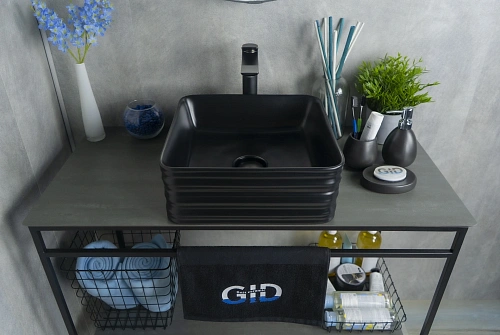 Раковина Gid Bm965 53339 накладная черная матовая 38.5x38.5x13.5 Раковина Gid Bm965 53339 накладная черная матовая 38.5x38.5x13.5
