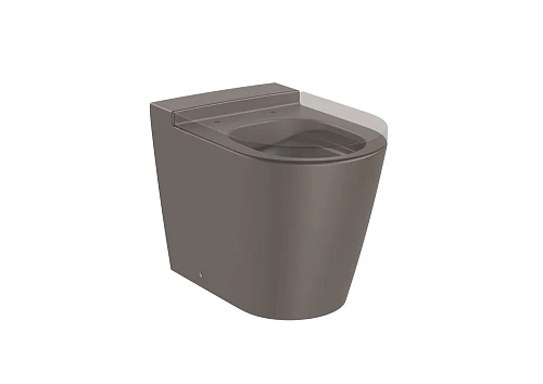 Унитаз приставной Roca Inspira Round, 560 Rimless, кофейный 347526660 Унитаз приставной Roca Inspira Round, 560 Rimless, кофейный 347526660