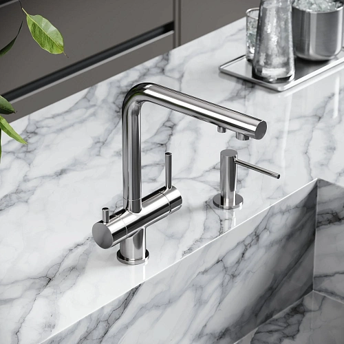 Смеситель для кухни SANCOS Foster SC4014BN с возможностью подключения фильтра, брашированный никель Смеситель для кухни SANCOS Foster SC4014BN с возможностью подключения фильтра, брашированный никель