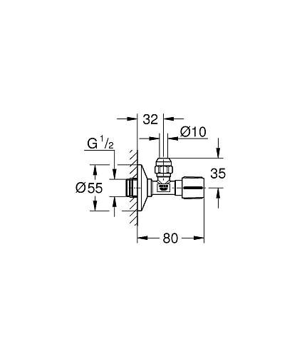 Вентиль угловой GROHE (22039DC0) Вентиль угловой GROHE (22039DC0)