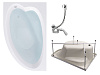Картинка анонса товара «акриловая ванна timo iva1595l 150x95x70 с каркасом и слив-переливом»