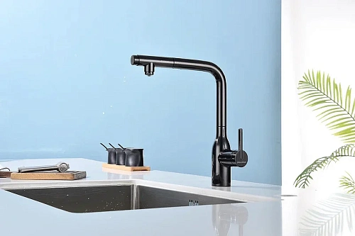 Смеситель для кухни Paulmark Viper глянцевый черный Vi213105-GB Смеситель для кухни Paulmark Viper глянцевый черный Vi213105-GB