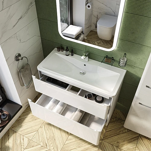 Комплект мебели STWORKI Монтре 100 белая 555341 Комплект мебели STWORKI Монтре 100 белая 555341