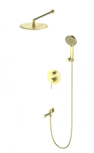 Душевая система Wonzon & Woghand встраиваемая, брашированное золото (WW-88939017-BG) Душевая система Wonzon & Woghand встраиваемая, брашированное золото (WW-88939017-BG)