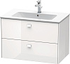 Картинка анонса товара «тумба под раковину duravit brioso br410202222 подвесная 82 см белый матовый»