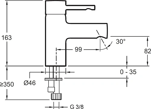 Смеситель для раковины Jacob Delafon Cuff E98298-CP Смеситель для раковины Jacob Delafon Cuff E98298-CP
