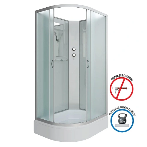 Душевая кабина Niagara Classic NG-33394-14RBK (1300х900х2000) средний поддон (26см) стекло матовое 333944RBK Душевая кабина Niagara Classic NG-33394-14RBK (1300х900х2000) средний поддон (26см) стекло матовое 333944RBK