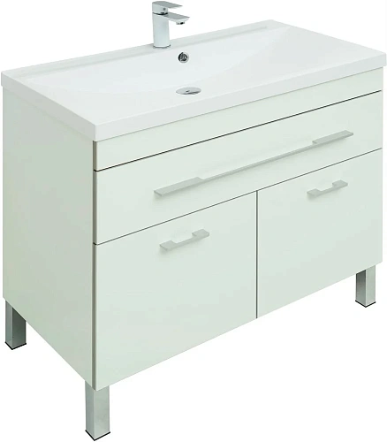 Комплект мебели Aquanet Верона 90 белый (напольный 1 ящик 2 дверцы) 00287661 Комплект мебели Aquanet Верона 90 белый (напольный 1 ящик 2 дверцы) 00287661