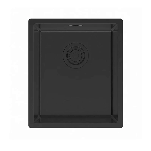 Кухонная мойка Paulmark LASSAN 38 UN LA38-MBN, матовый черный, NANO-PVD, 380х440мм Кухонная мойка Paulmark LASSAN 38 UN LA38-MBN, матовый черный, NANO-PVD, 380х440мм
