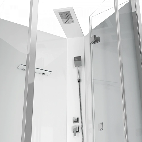 Душевая кабина Ceruttispa BELLA901T без крыши 90x90x215-225 профиль хром, стекло прозрачное Душевая кабина Ceruttispa BELLA901T без крыши 90x90x215-225 профиль хром, стекло прозрачное