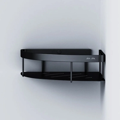 Полка AM.PM Sense L A7454122 угловая, черный Полка AM.PM Sense L A7454122 угловая, черный