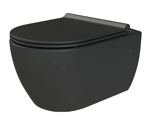Унитаз подвесной Boheme NERO 961-SET-B с крышкой Унитаз подвесной Boheme NERO 961-SET-B с крышкой