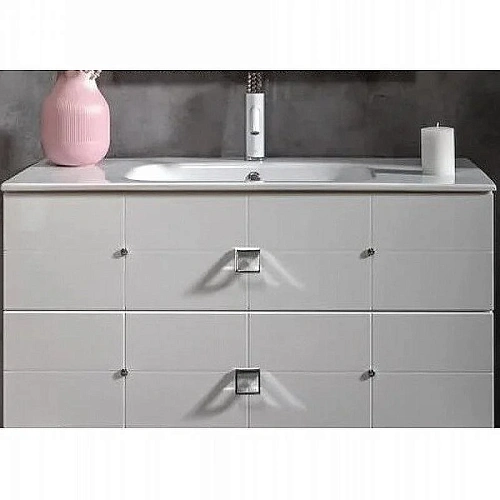 Тумба под раковину Armadi Art Piazza 80 841-080-WCR белая + хром Тумба под раковину Armadi Art Piazza 80 841-080-WCR белая + хром