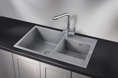Кухонная мойка Granula 8201, АЛЮМИНИУМ, кварц 820x500 Кухонная мойка Granula 8201, АЛЮМИНИУМ, кварц 820x500
