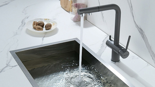 Смеситель для кухни Paulmark SERPENTINE серый металлик Se213222-GRM Смеситель для кухни Paulmark SERPENTINE серый металлик Se213222-GRM