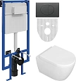 Комплект Унитаз подвесной STWORKI Ларвик 5512 безободковый с микролифтом + Система инсталляции для у 588957 Комплект Унитаз подвесной STWORKI Ларвик 5512 безободковый с микролифтом + Система инсталляции для у 588957