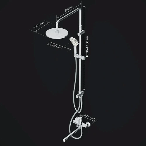 Душевая система AM.PM Gem F40890A94 хром Душевая система AM.PM Gem F40890A94 хром