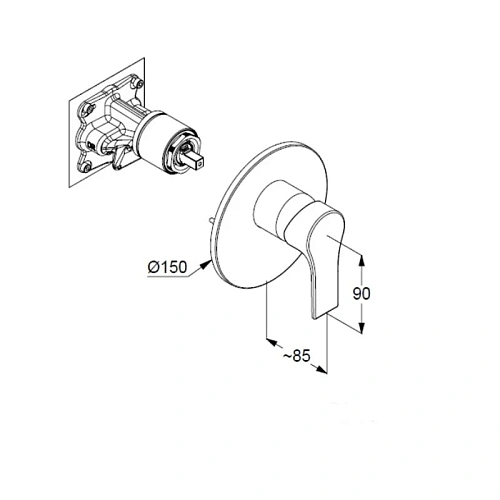 Смеситель для душа Kludi ZENTA SL 487553965 черный матовый Смеситель для душа Kludi ZENTA SL 487553965 черный матовый