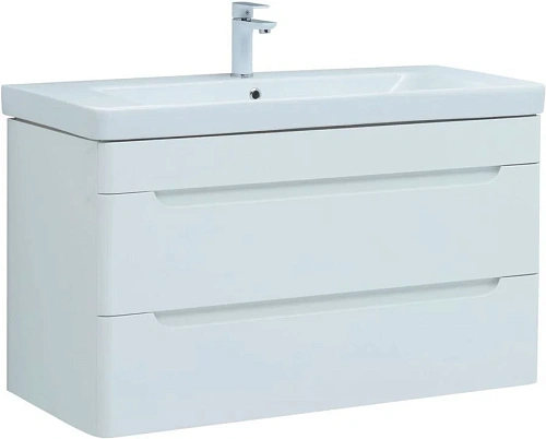 Тумба под раковину Aquanet София 105 белый глянец (2 ящика) 00274116 Тумба под раковину Aquanet София 105 белый глянец (2 ящика) 00274116