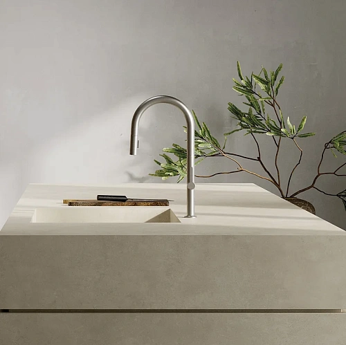 Смеситель для кухни Kludi AUREA 55852N575 брашированный никель Смеситель для кухни Kludi AUREA 55852N575 брашированный никель