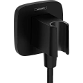 Шланговое подключение Hansgrohe FixFit Porter Q с держателем для душа 26887670, матовый черный Шланговое подключение Hansgrohe FixFit Porter Q с держателем для душа 26887670, матовый черный