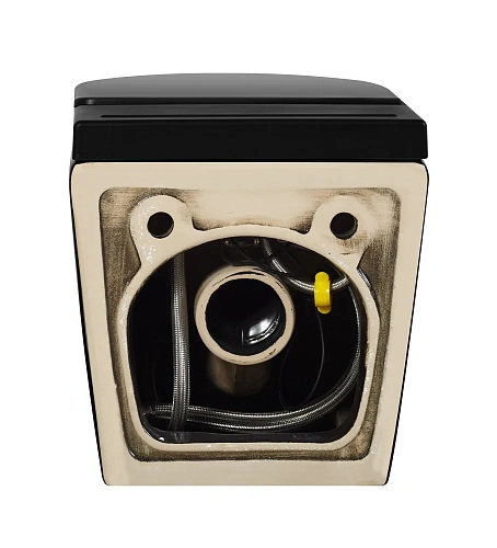 Унитаз подвесной ABBER Bequem AC1108PMB черный матовый с импульсным смывом Унитаз подвесной ABBER Bequem AC1108PMB черный матовый с импульсным смывом