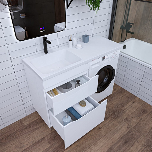 Тумба под раковину GROSSMAN ВИЛАР-60 под стиральную машину белая (ум. Камилла-120) напольная 126011 Тумба под раковину GROSSMAN ВИЛАР-60 под стиральную машину белая (ум. Камилла-120) напольная 126011
