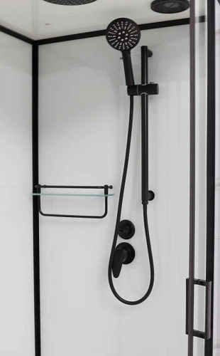 Душевая кабина Frank F410 М Black 110x110 20046 закаленное матовое стекло Душевая кабина Frank F410 М Black 110x110 20046 закаленное матовое стекло