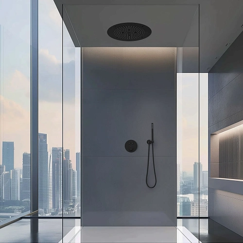 Душевая система Timo Saona SX-2370/03SM встраиваемая с термостатом черный Душевая система Timo Saona SX-2370/03SM встраиваемая с термостатом черный