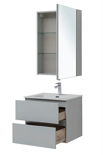 Комплект мебели Aquanet Алвита New 60 2 ящика, серый 00274224 Комплект мебели Aquanet Алвита New 60 2 ящика, серый 00274224