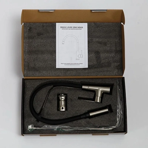 Смеситель для кухни BelBagno NOVA BB-LAM36-IN сатин Смеситель для кухни BelBagno NOVA BB-LAM36-IN сатин