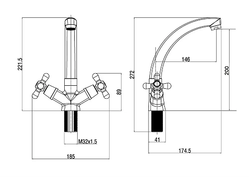 Смеситель для раковины OneLife P03-002cr Смеситель для раковины OneLife P03-002cr