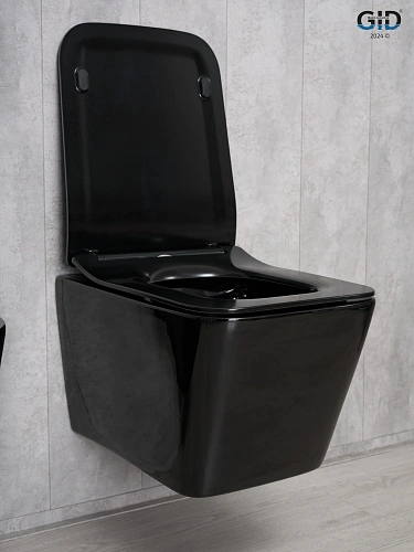 Унитаз подвесной Gid Tr2144BL 62224Y черная глянцевая 52x36x33.5 с крышкой микролифт Унитаз подвесной Gid Tr2144BL 62224Y черная глянцевая 52x36x33.5 с крышкой микролифт