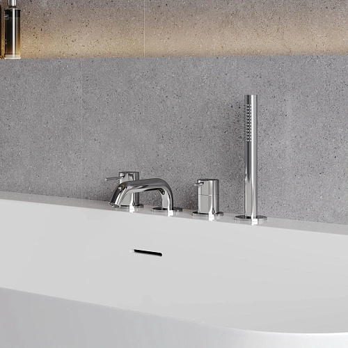 Смеситель на борт ванны AQUAme Siena AQM6219CR хром Смеситель на борт ванны AQUAme Siena AQM6219CR хром