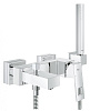 Картинка анонса товара «смеситель для ванны grohe eurocube с душевым гарнитуром, хром (23141000)»