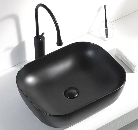 Раковина Aquanet Lake-1-MB 39,5 накладная, черная LAKE-1-MB Раковина Aquanet Lake-1-MB 39,5 накладная, черная LAKE-1-MB
